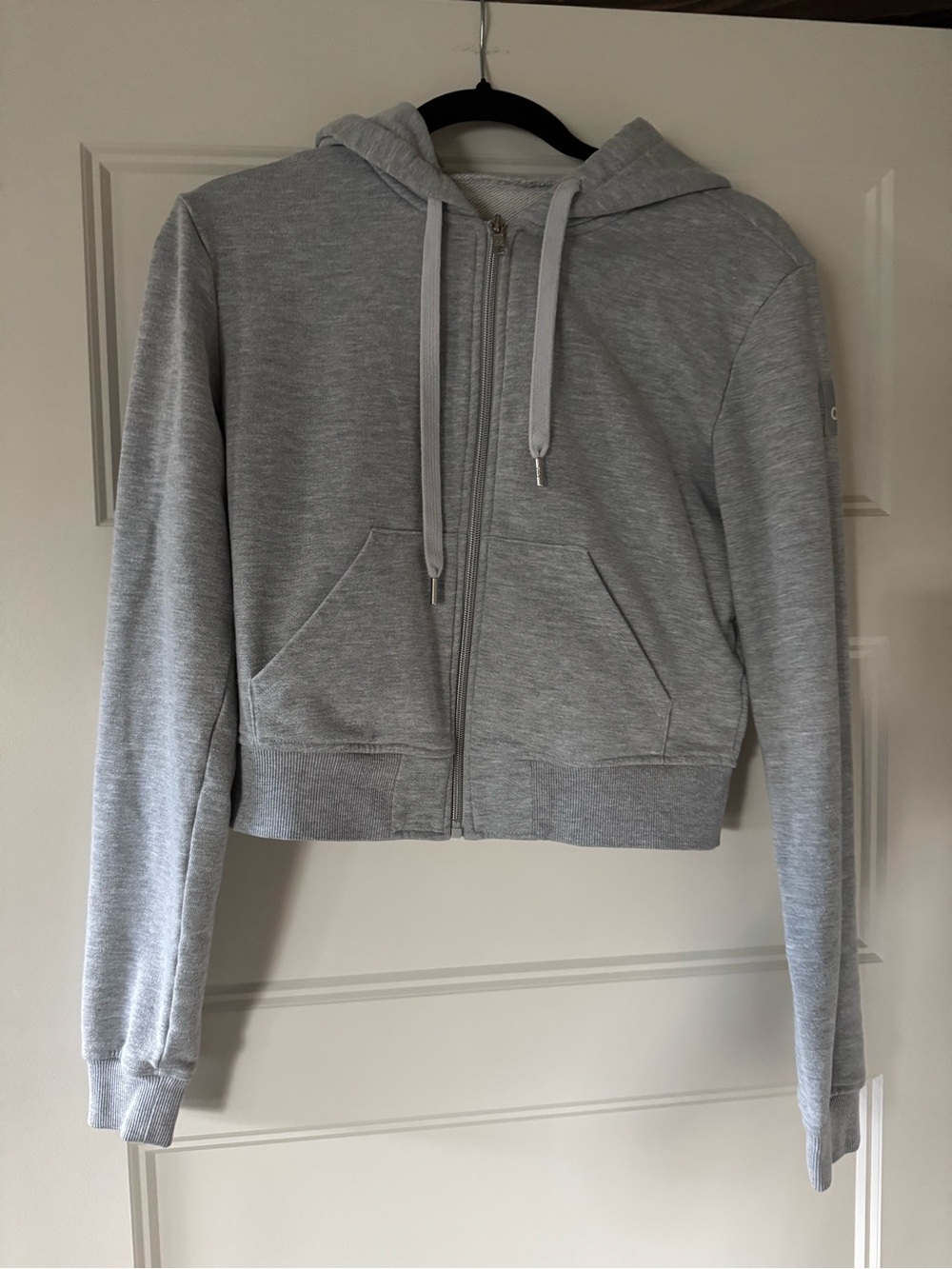 alo cropped zip up hoodie - size s